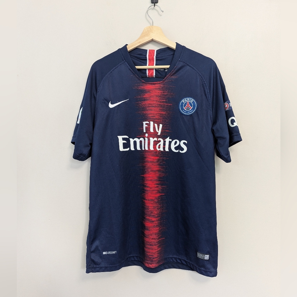 Nike Paris‎ Soccer Jersey Emirites Blue Red Mens XL